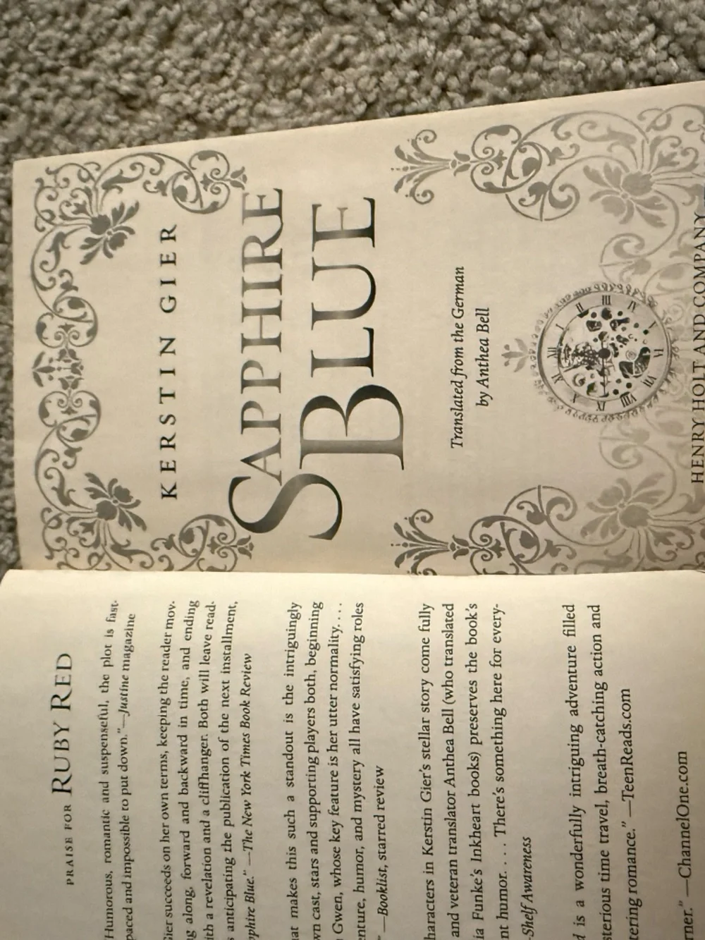 Emerald Green & Sapphire Blue by Kerstin Gier Books